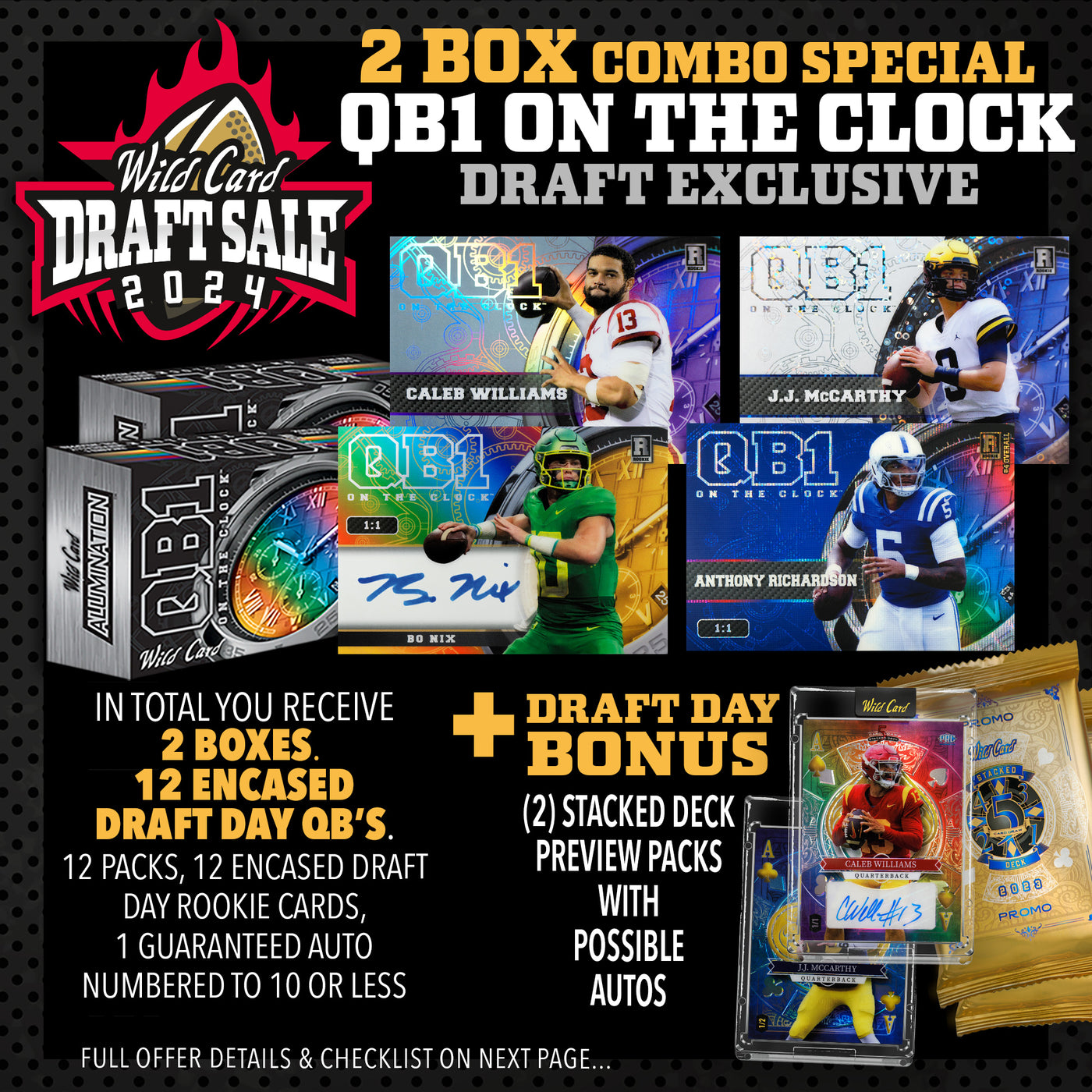 2024 Draft Sale - QB1 ON THE CLOCK - 2 Box Combo Special